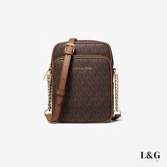 Bolso bandolera con logotipo mediano Jet Set MK